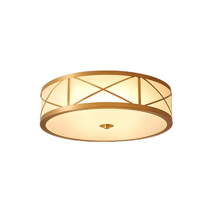 Frosted Glass Brass Vintage Ceiling Light Fixture | Briluma