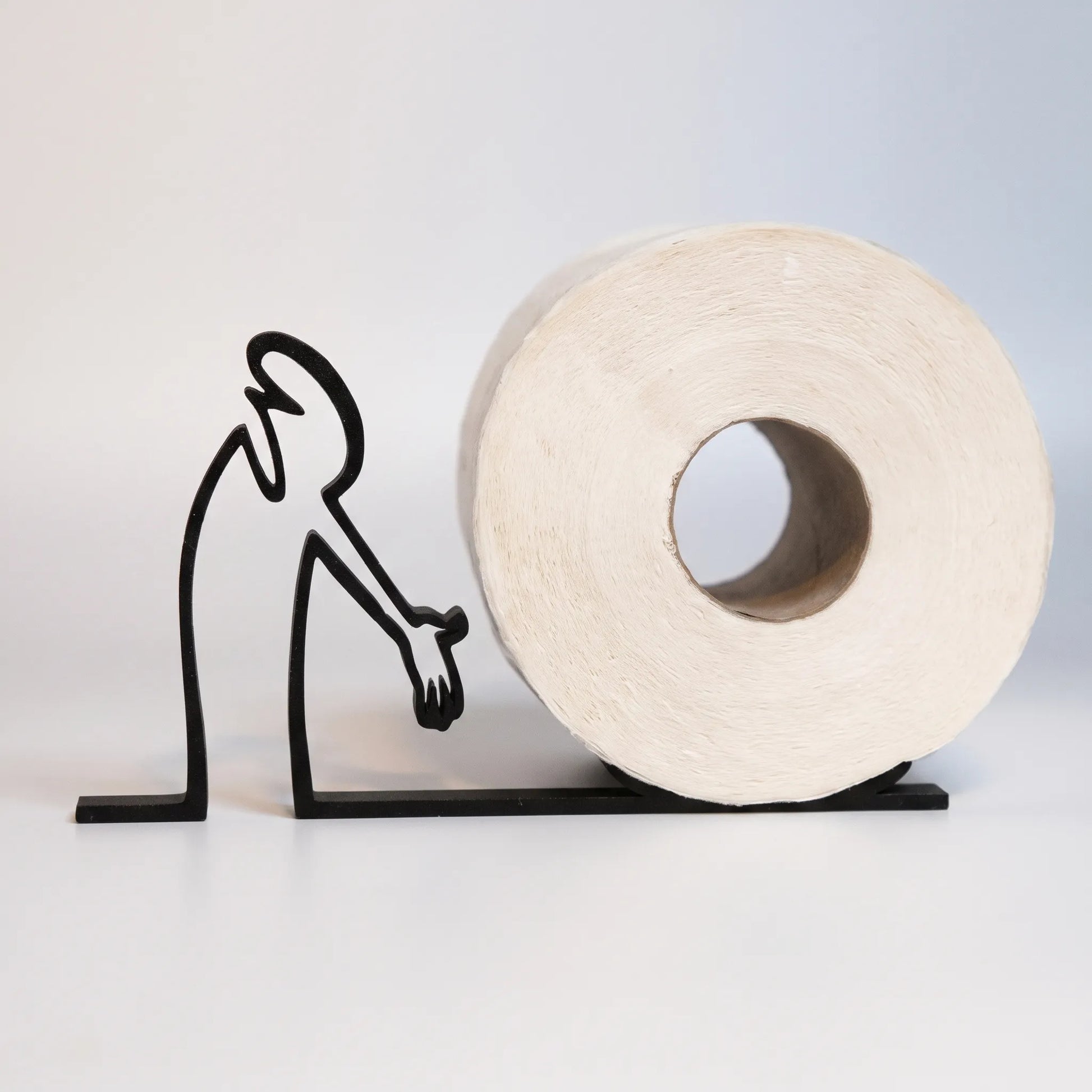 Fun Freestanding Toilet Paper Holder with Figure Design