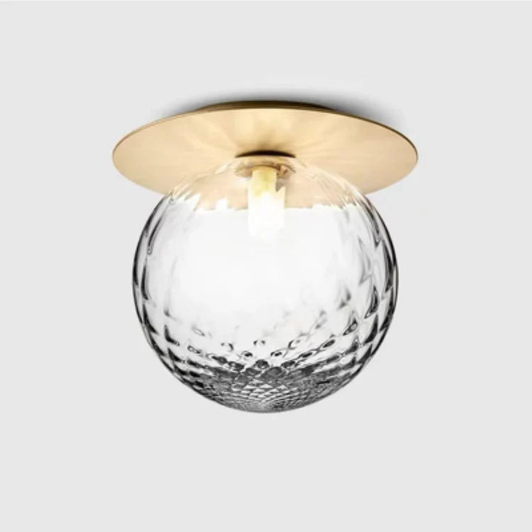 Glass Globe Ceiling Light Surface Mount Fixture | Glavonix