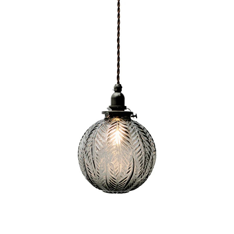 Glass Globe Pendant Light Colonial Hanging Design | Vexoria