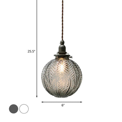 Glass Globe Pendant Light Colonial Hanging Design | Vexoria