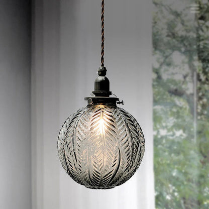 Glass Globe Pendant Light Colonial Hanging Design | Vexoria