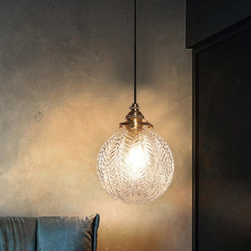 Glass Globe Pendant Light Colonial Hanging Design | Vexoria