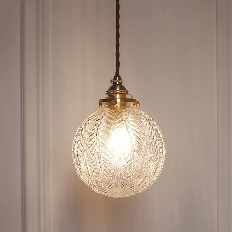 Glass Globe Pendant Light Colonial Hanging Design | Vexoria