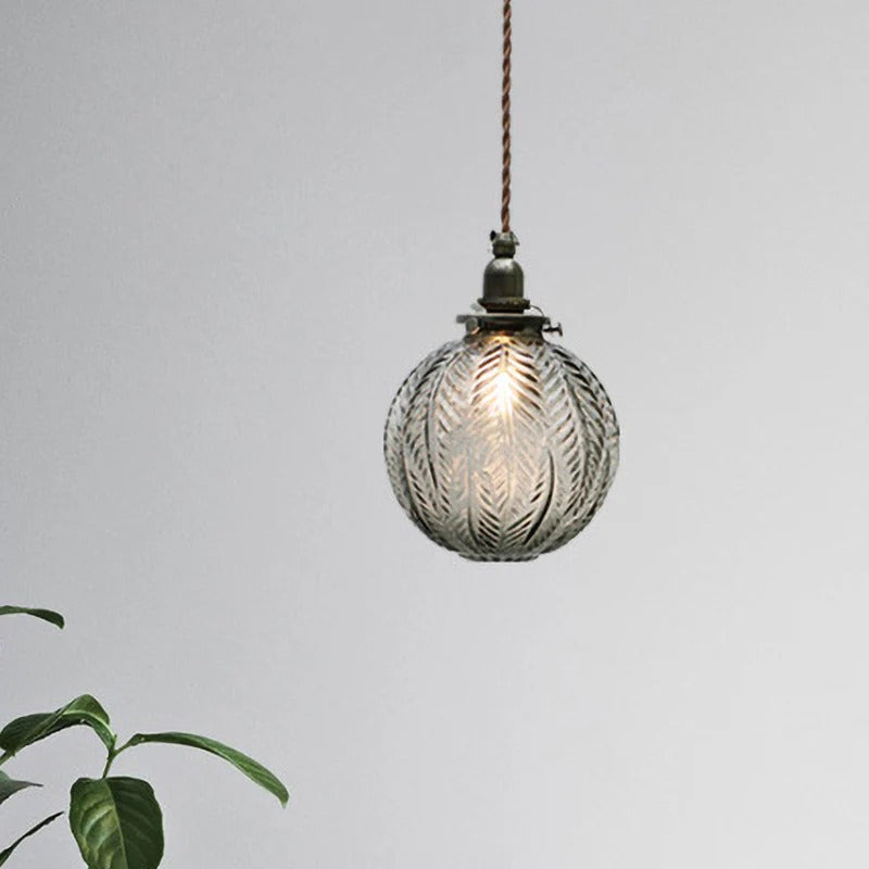 Glass Globe Pendant Light Colonial Hanging Design | Vexoria
