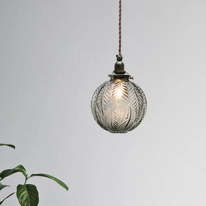 Glass Globe Pendant Light Colonial Hanging Design | Vexoria
