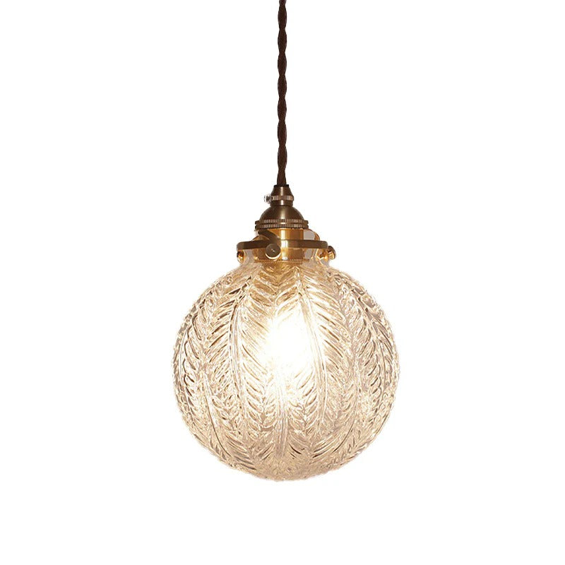 Glass Globe Pendant Light Colonial Hanging Design | Vexoria