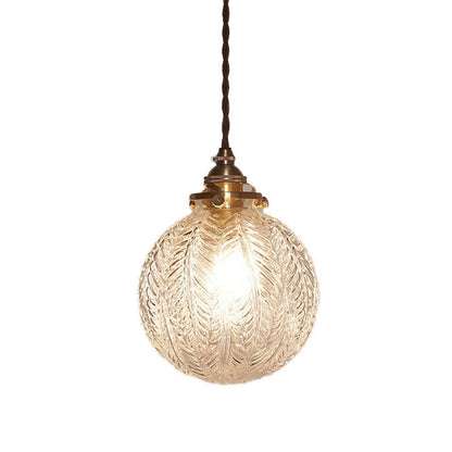 Glass Globe Pendant Light Colonial Hanging Design | Vexoria