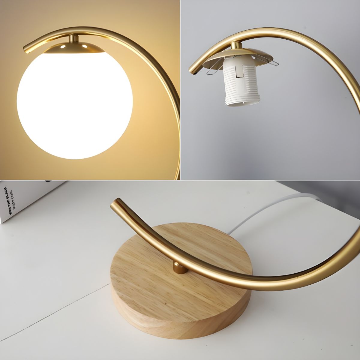 Glass Globe Table Lamp Modern Nordic Style | Torvune