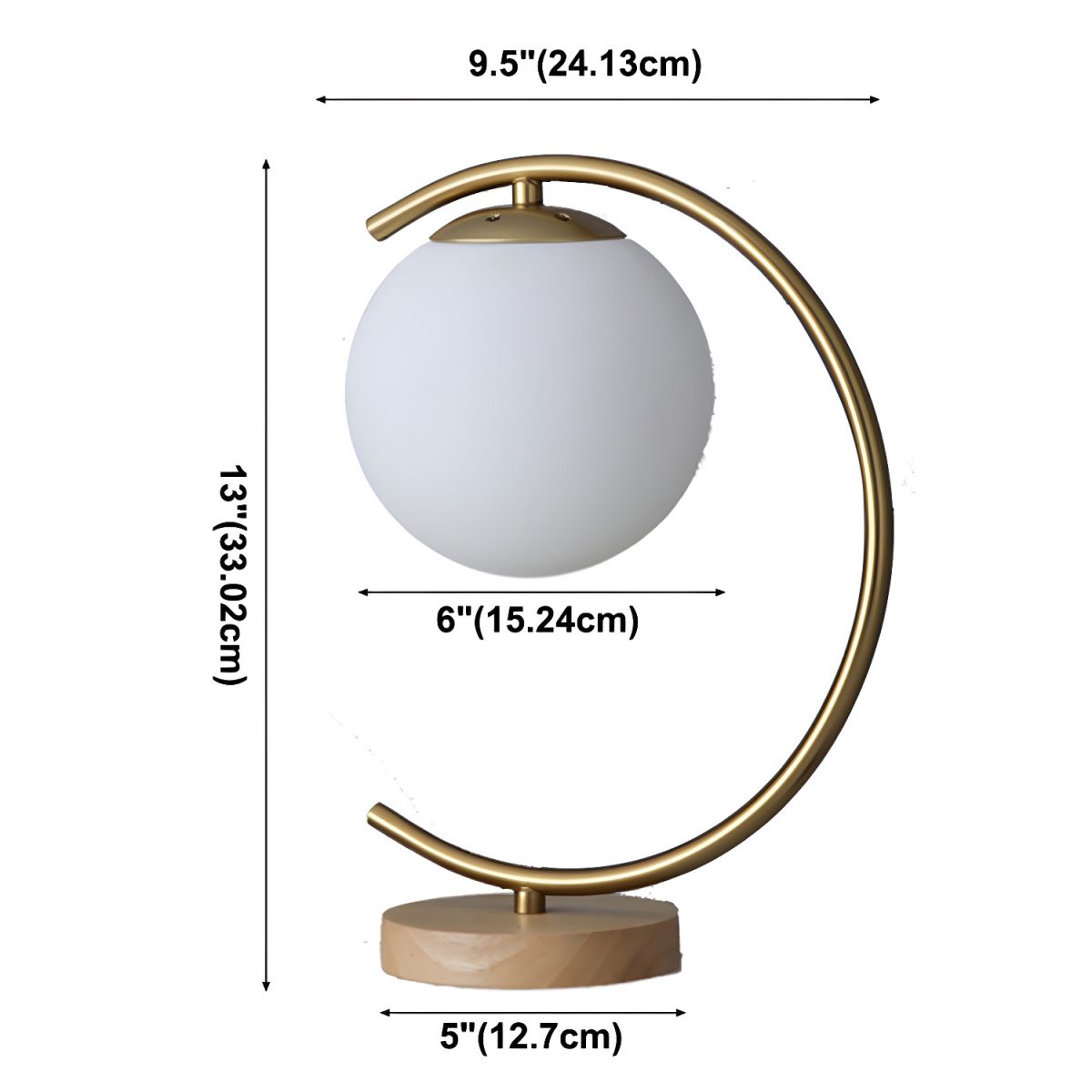 Glass Globe Table Lamp Modern Nordic Style | Torvune