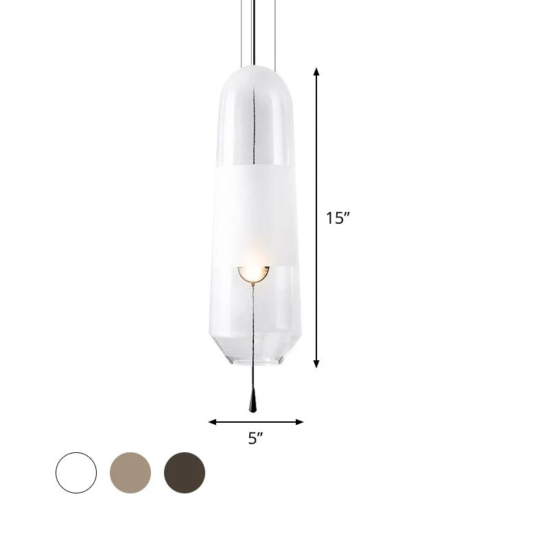 Glass Shade Pendant Light Modern Bedside Lighting | Zyvera