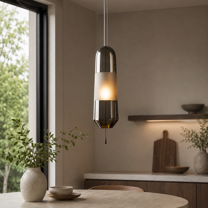 Glass Shade Pendant Light Modern Bedside Lighting | Zyvera