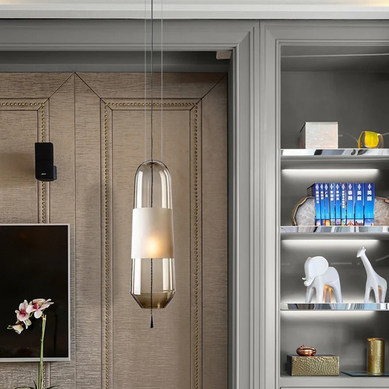 Glass Shade Pendant Light Modern Bedside Lighting | Zyvera