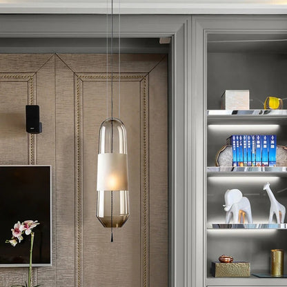 Glass Shade Pendant Light Modern Bedside Lighting | Zyvera