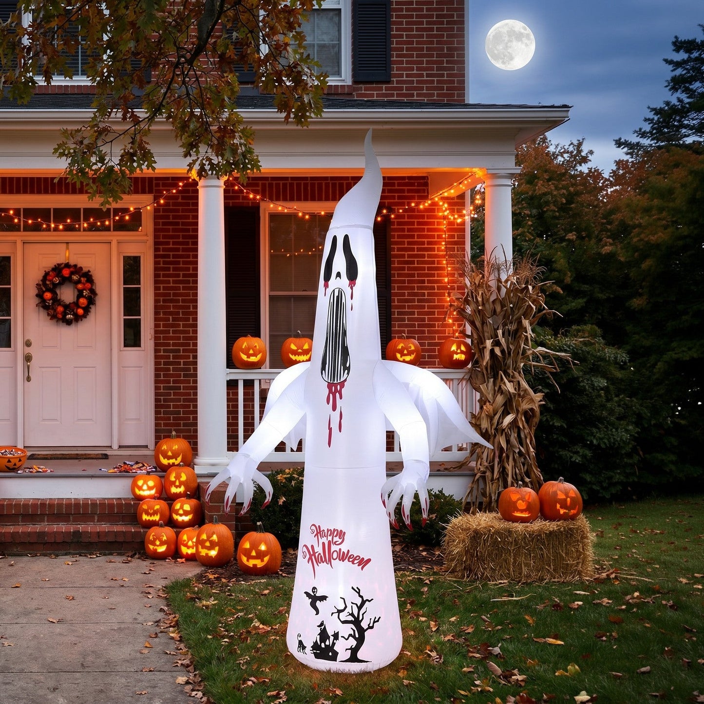 Halloween Inflatable Ghost Giant Light Up Outdoor Yard Decoration 10 FT