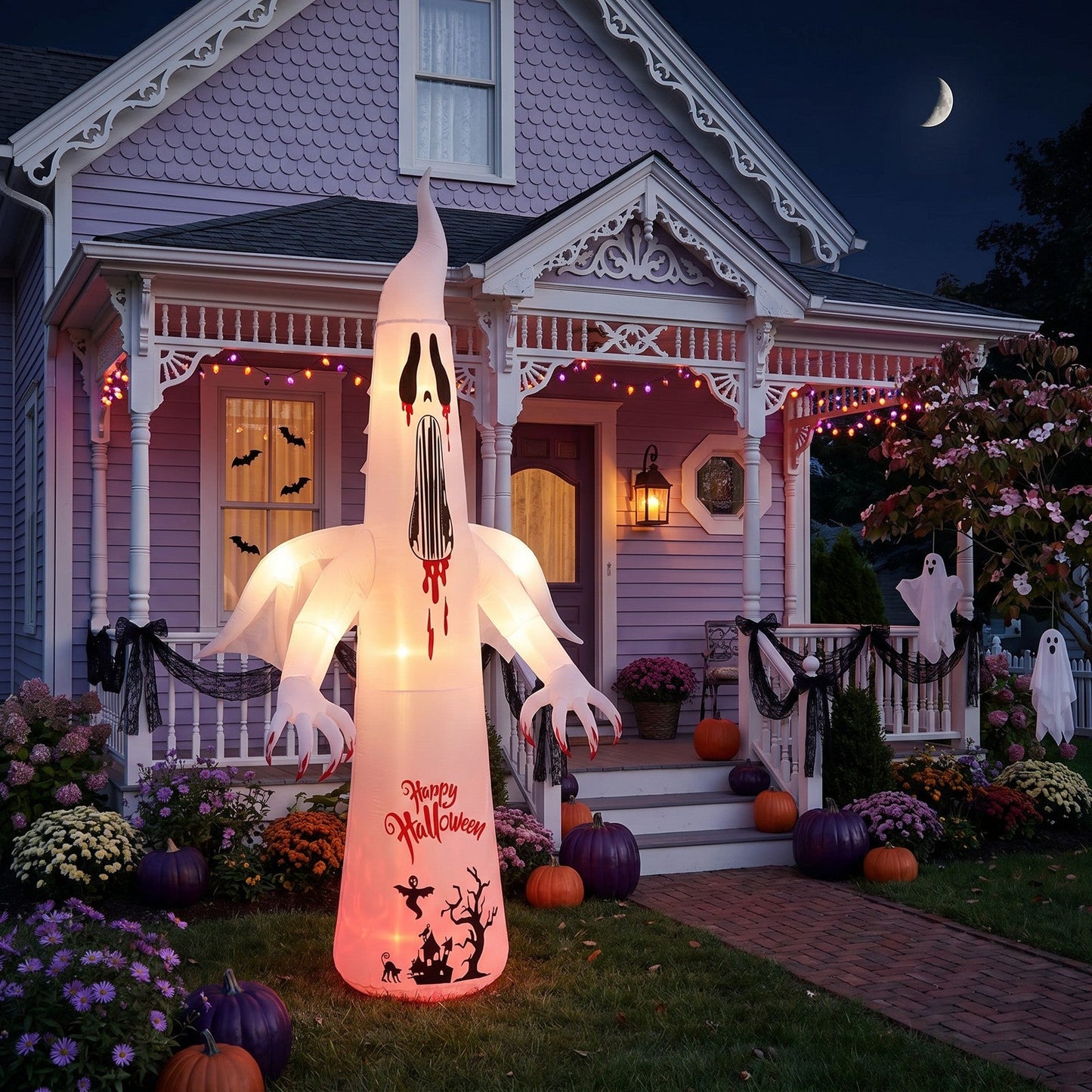 Halloween Inflatable Ghost Giant Light Up Outdoor Yard Decoration 10 FT