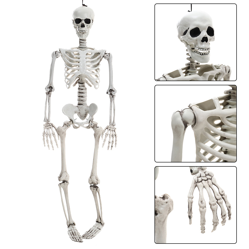 Halloween Skeleton Posable Full Body Scary Outdoor Yard Decoration 35 Inch