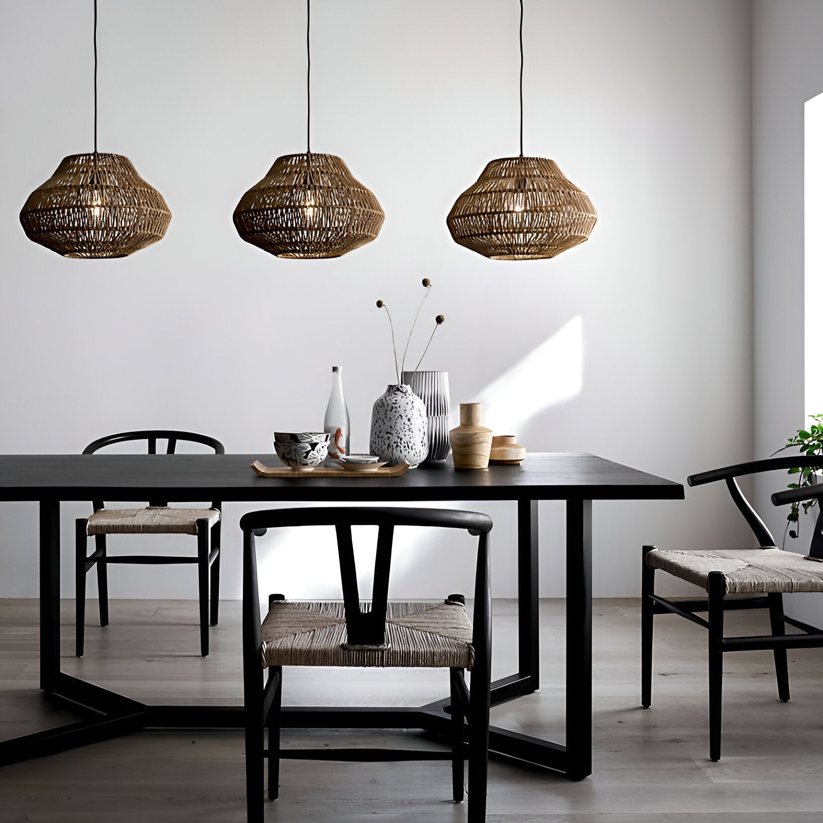 Handwoven Rattan Pendant Light for Boho Japandi Spaces | Orvella