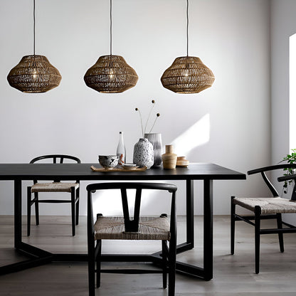 Handwoven Rattan Pendant Light for Boho Japandi Spaces | Orvella