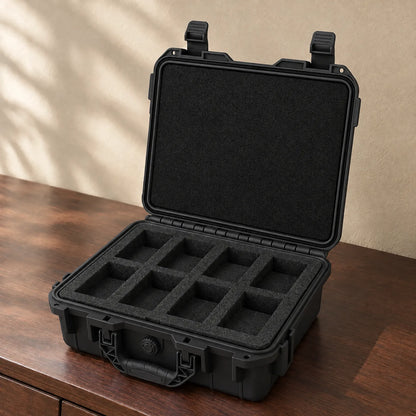 Hard Shell Watch Travel Case with 8 Compartments