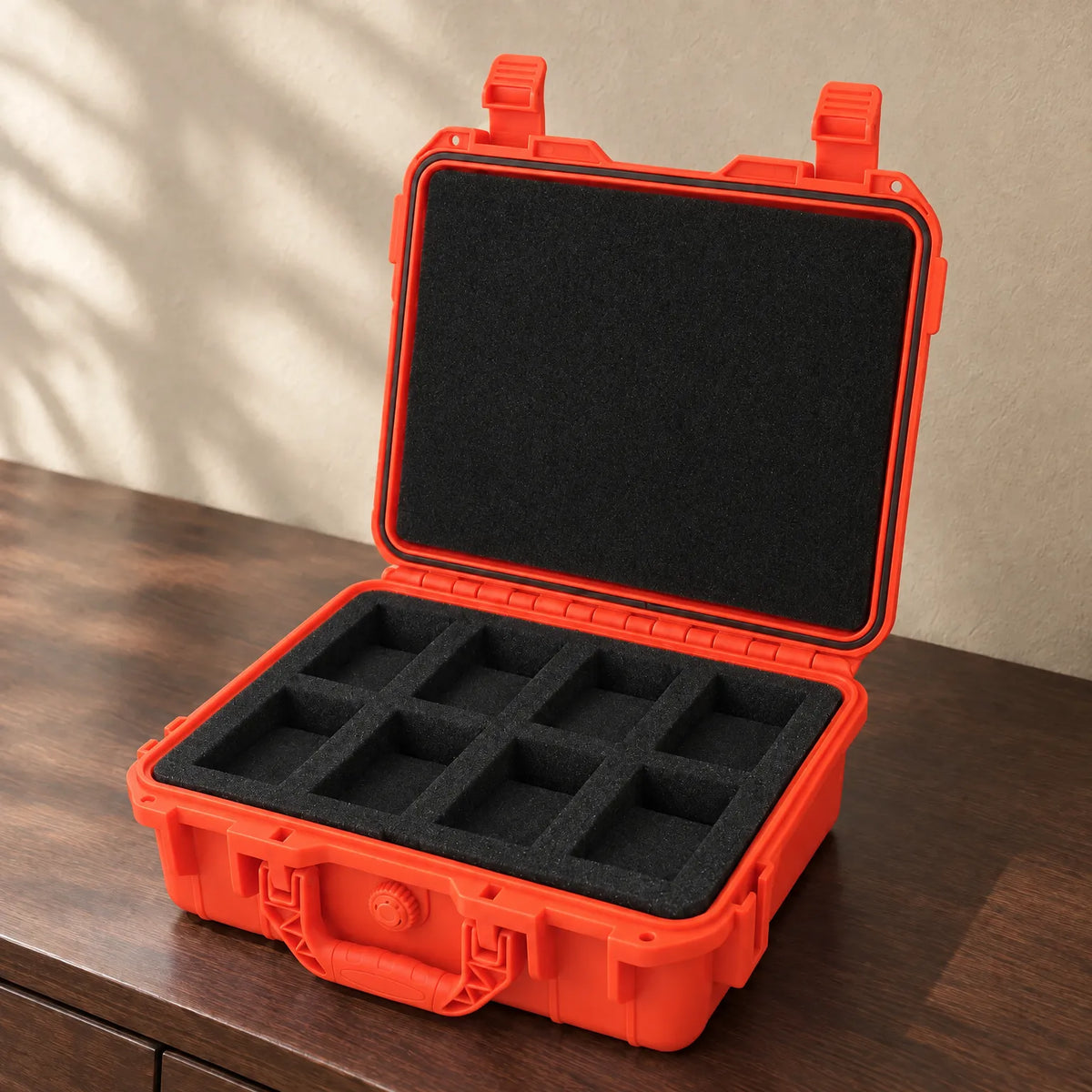 Hard Shell Watch Travel Case with 8 Compartments