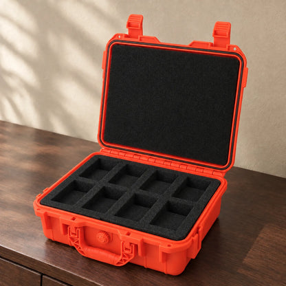 Hard Shell Watch Travel Case with 8 Compartments