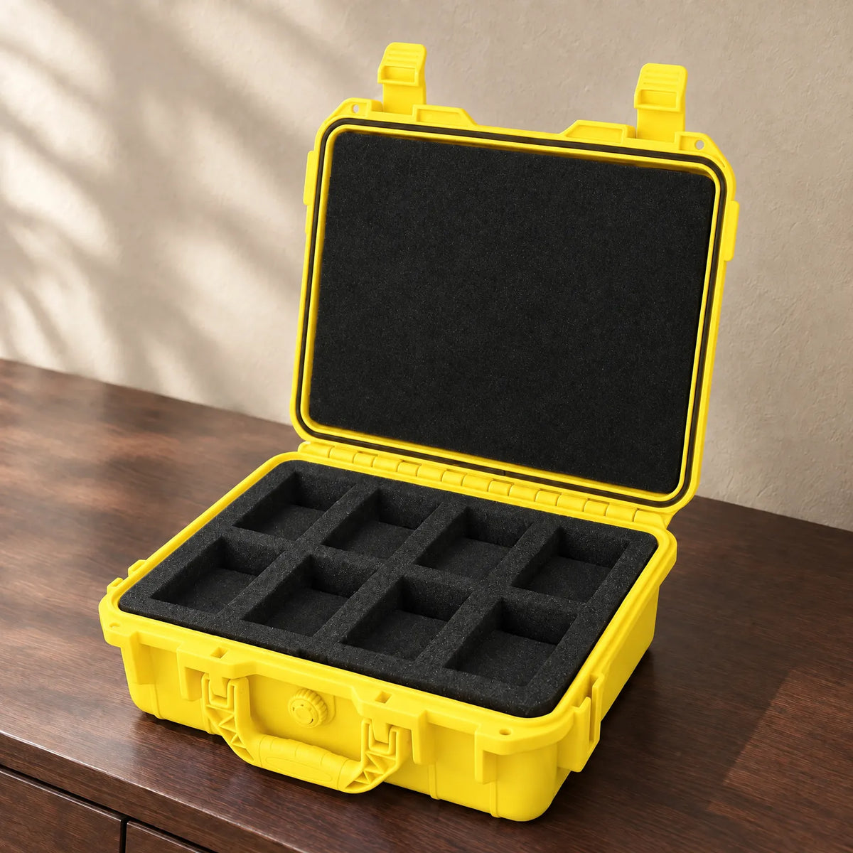 Hard Shell Watch Travel Case with 8 Compartments