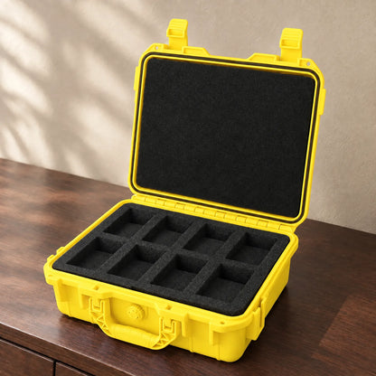 Hard Shell Watch Travel Case with 8 Compartments