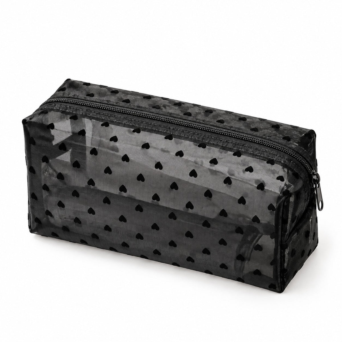 Heart Pattern Cosmetic Organizer Bag