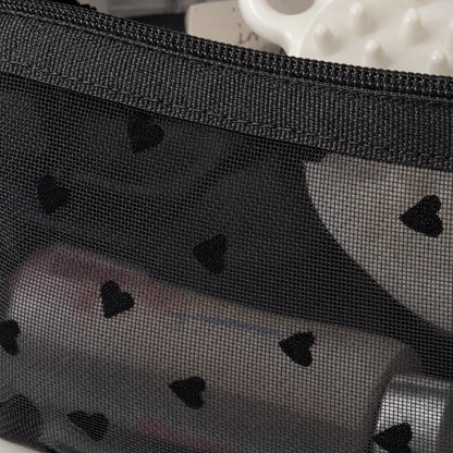 Heart Pattern Cosmetic Organizer Bag
