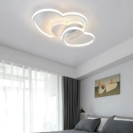 Heart Shaped LED Ceiling Light for Girls Room | Glowria