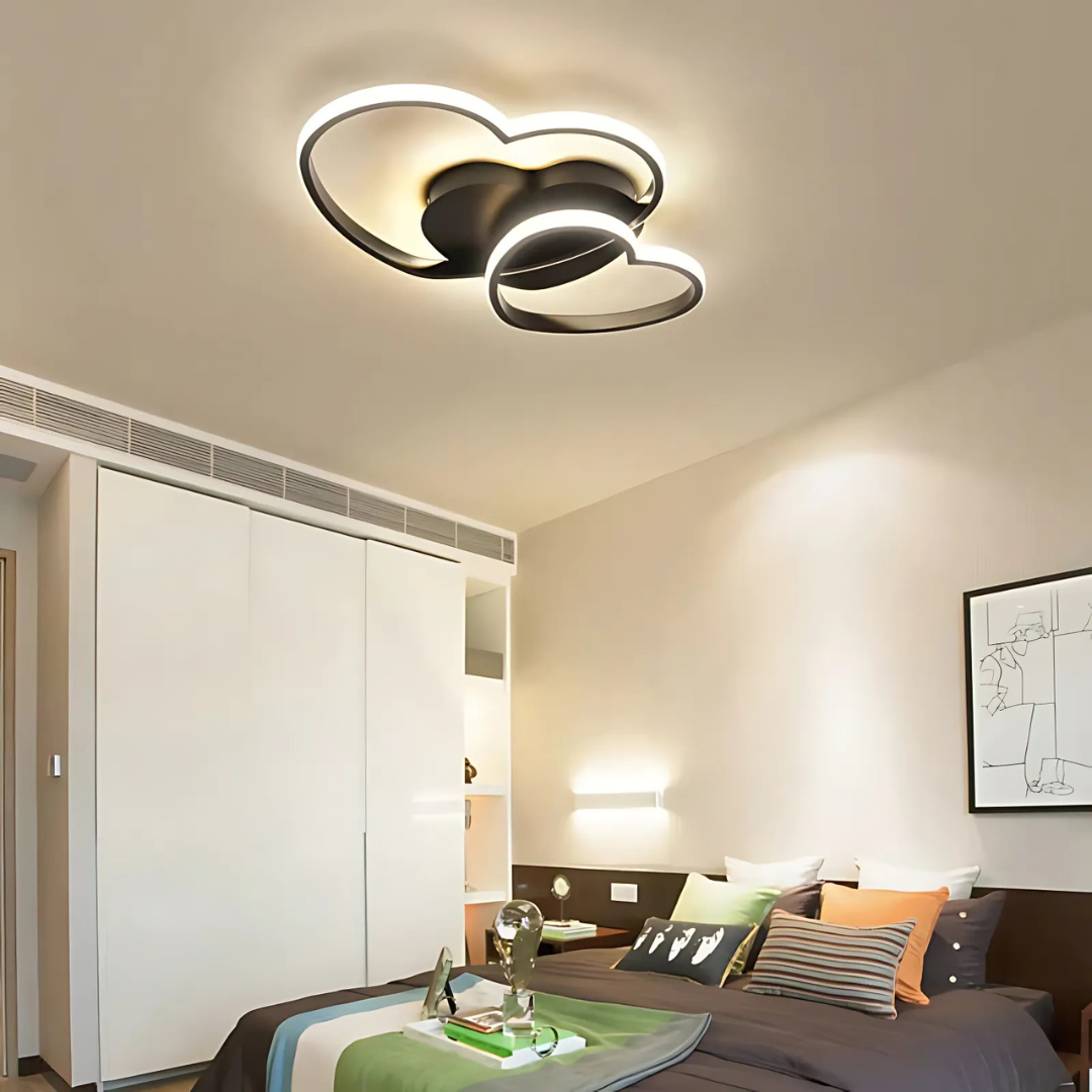 Heart Shaped LED Ceiling Light for Girls Room | Glowria