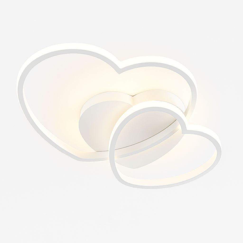 Heart Shaped LED Ceiling Light for Girls Room | Glowria