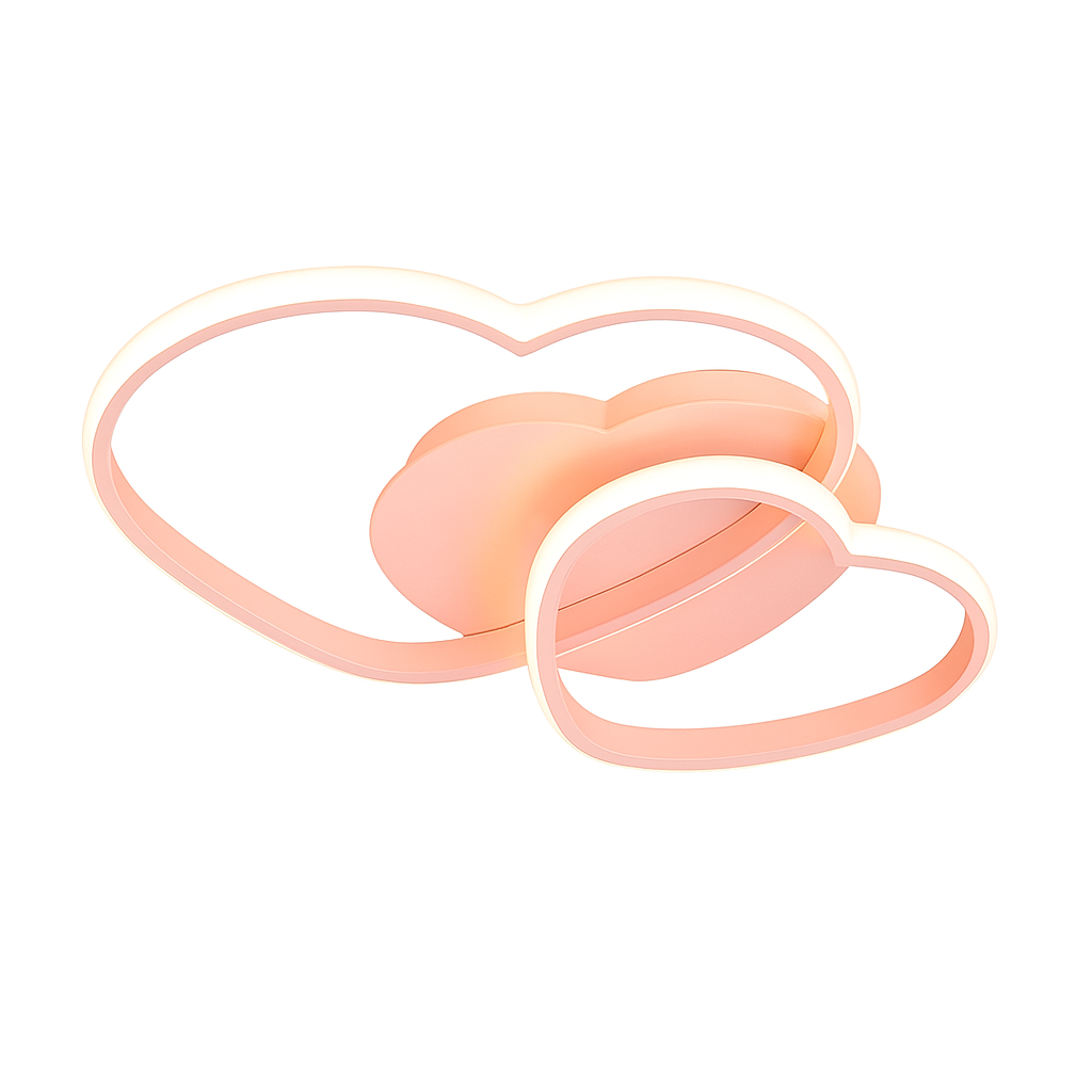 Heart Shaped LED Ceiling Light for Girls Room | Glowria