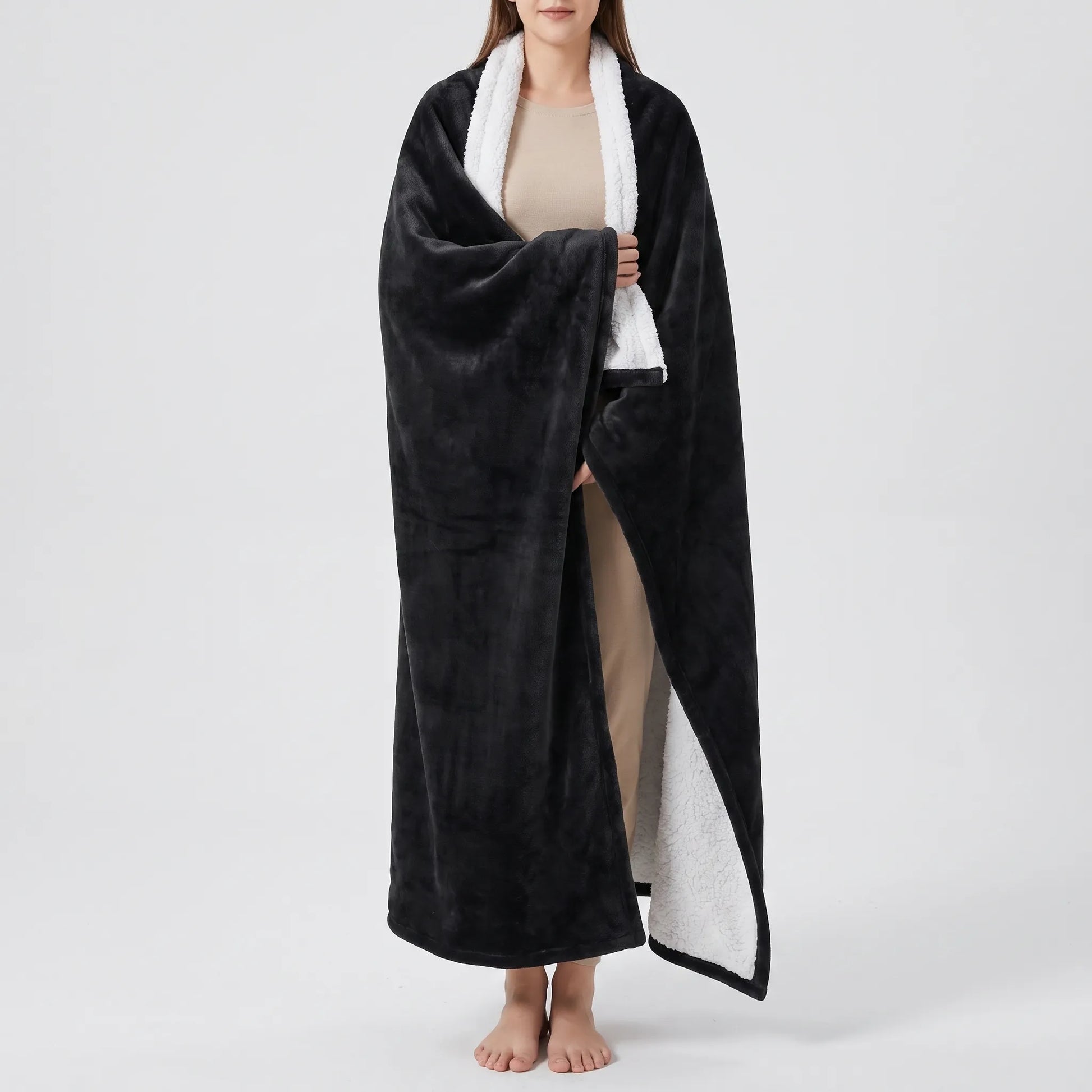 Heated Blanket Robe with Sleeves and 8 Heat Settings