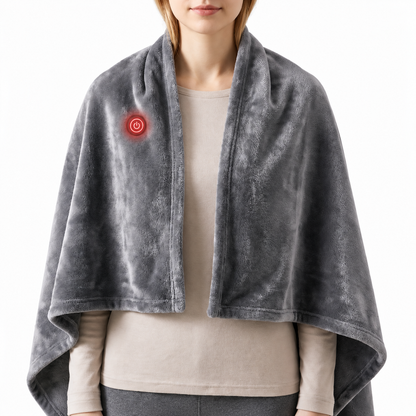 Heated Blanket Wearable USB Shawl with 3 Heat Settings