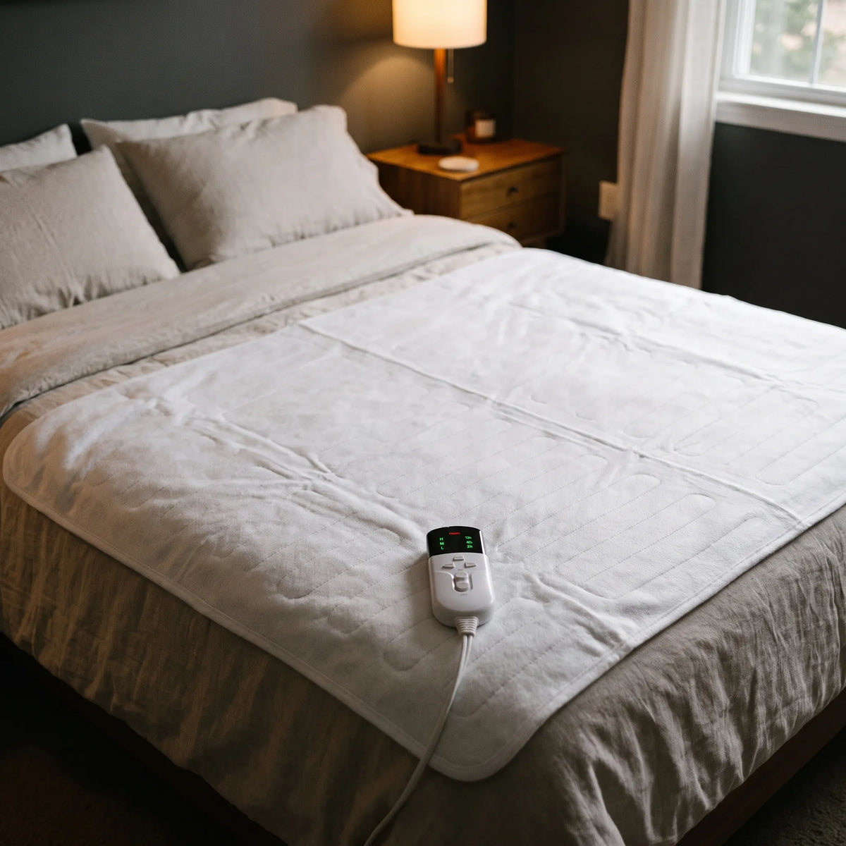 Heated Blanket for Bed with 3 Heat Settings and Timer
