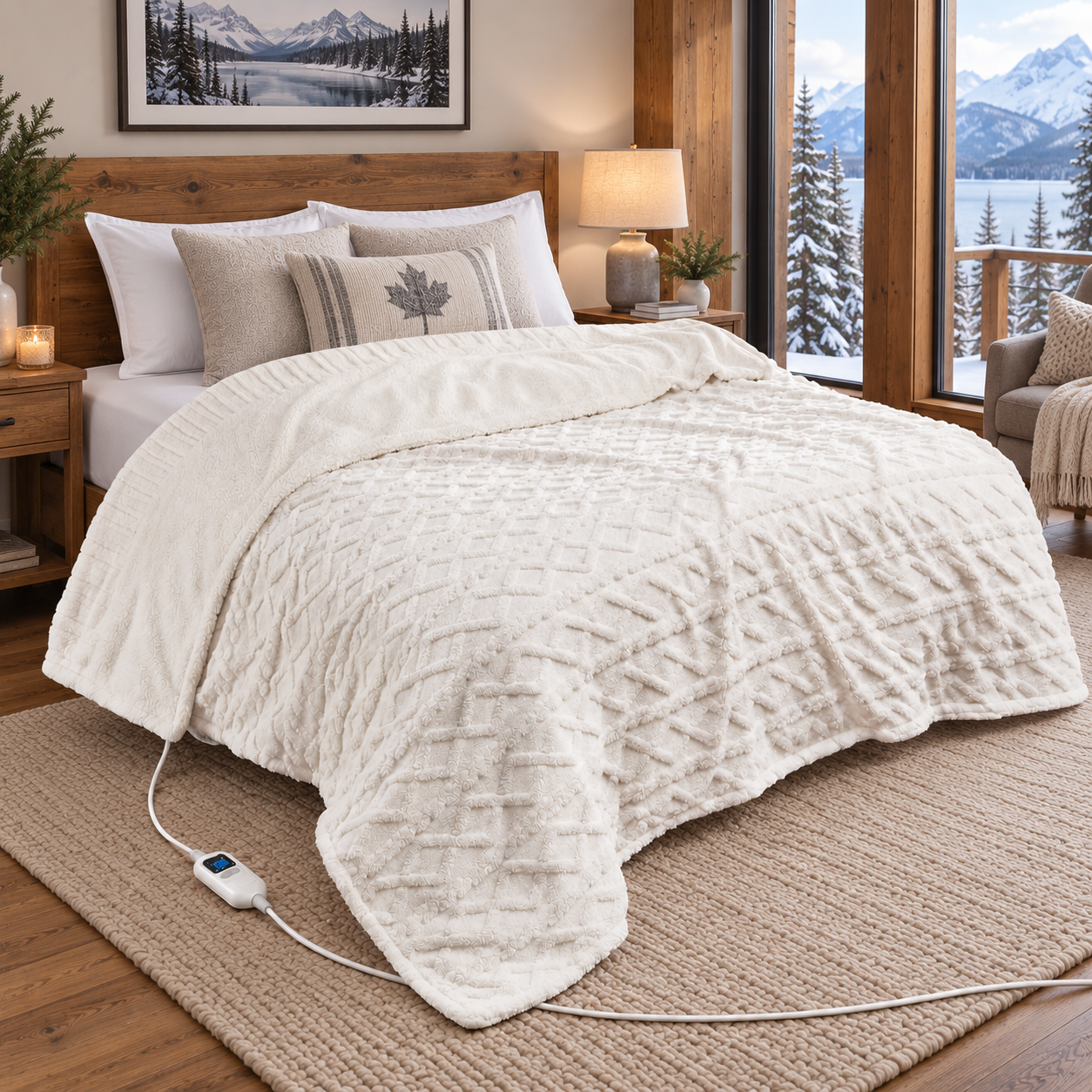 Heated Blanket with 6 Heat Settings and LCD Controller