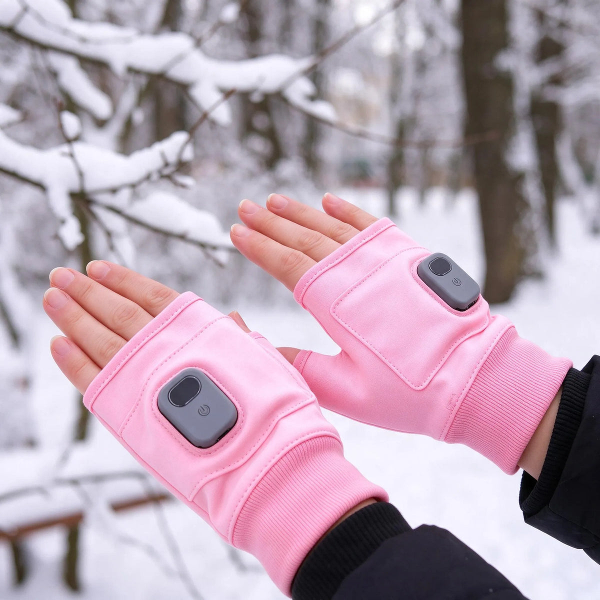 Heated Fingerless Desk Typing Gloves