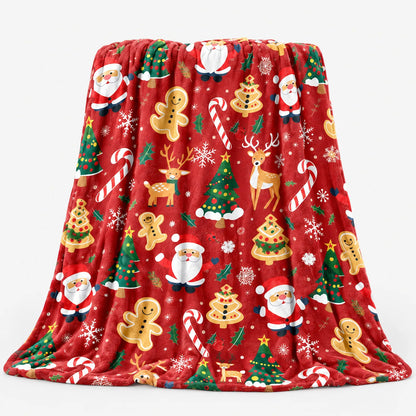 Holiday Pattern Christmas Throw Blanket