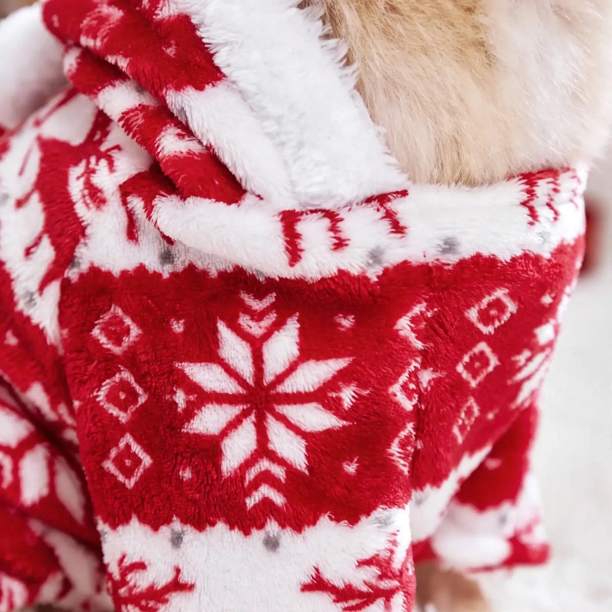 Hooded Dog Christmas Pajama Jumpsuit