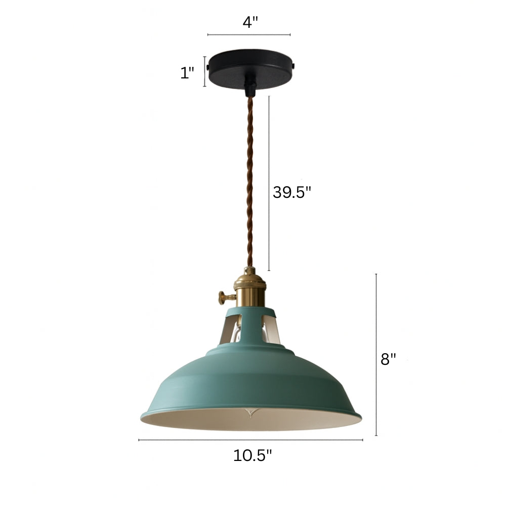 Industrial Hanging Pendant Light Adjustable Metal Cord | Norevia