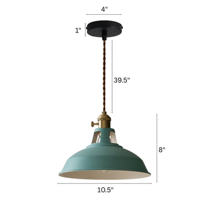 Industrial Hanging Pendant Light Adjustable Metal Cord | Norevia
