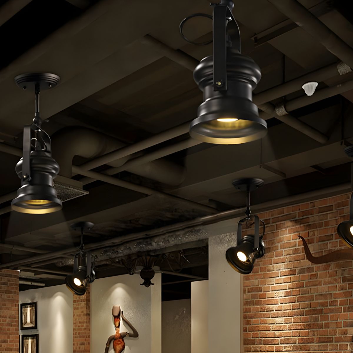 Industrial Metal Adjustable Ceiling Spotlight | Metlora