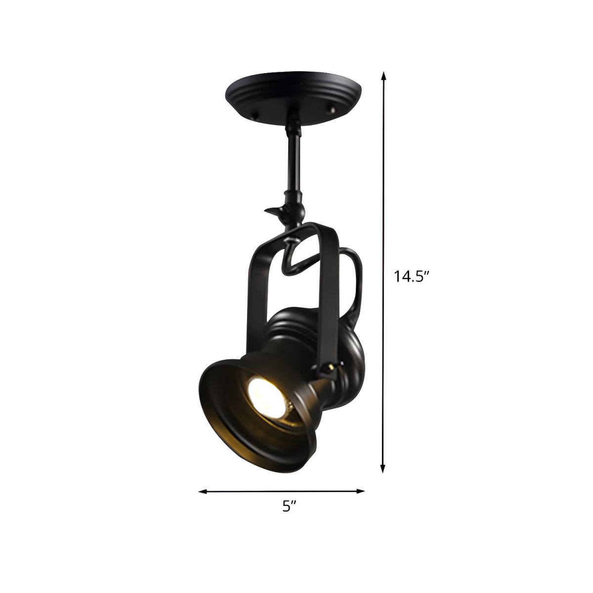 Industrial Metal Adjustable Ceiling Spotlight | Metlora