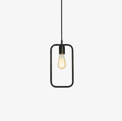 Industrial Metal Frame Pendant Light with Adjustable Height | Velqora