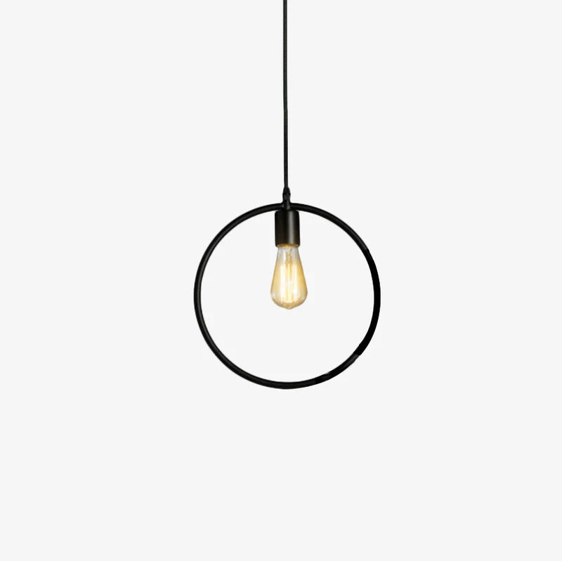 Industrial Metal Frame Pendant Light with Adjustable Height | Velqora
