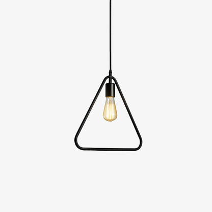 Industrial Metal Frame Pendant Light with Adjustable Height | Velqora