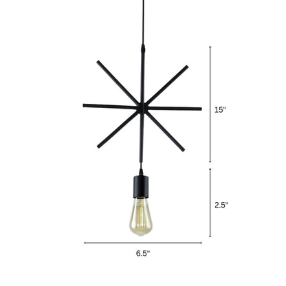 Industrial Metal Frame Pendant Light with Adjustable Height | Velqora