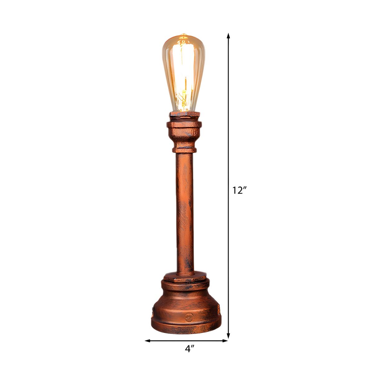 Industrial Metal Pipe Table Lamp For Modern Spaces | Kelvion